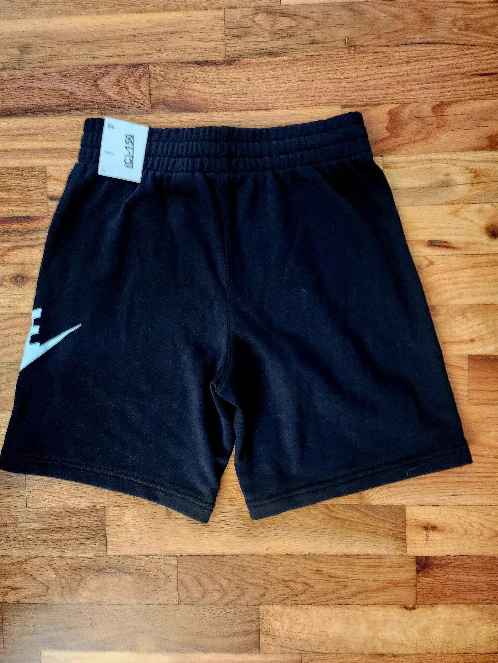 Nike Black Kids Logo Fleece Athletic Shorts